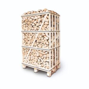 Kiln dried alder firewood in 1,8 RM wooden crates